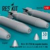 RESKIT RS48-0598 BLU-1B (750 lb) napalm bombs finned MXU-469/B (4 pcs) (A-1, A-4, A-7, A-26K, B-57, F-100) (3D Printed) (1/48)